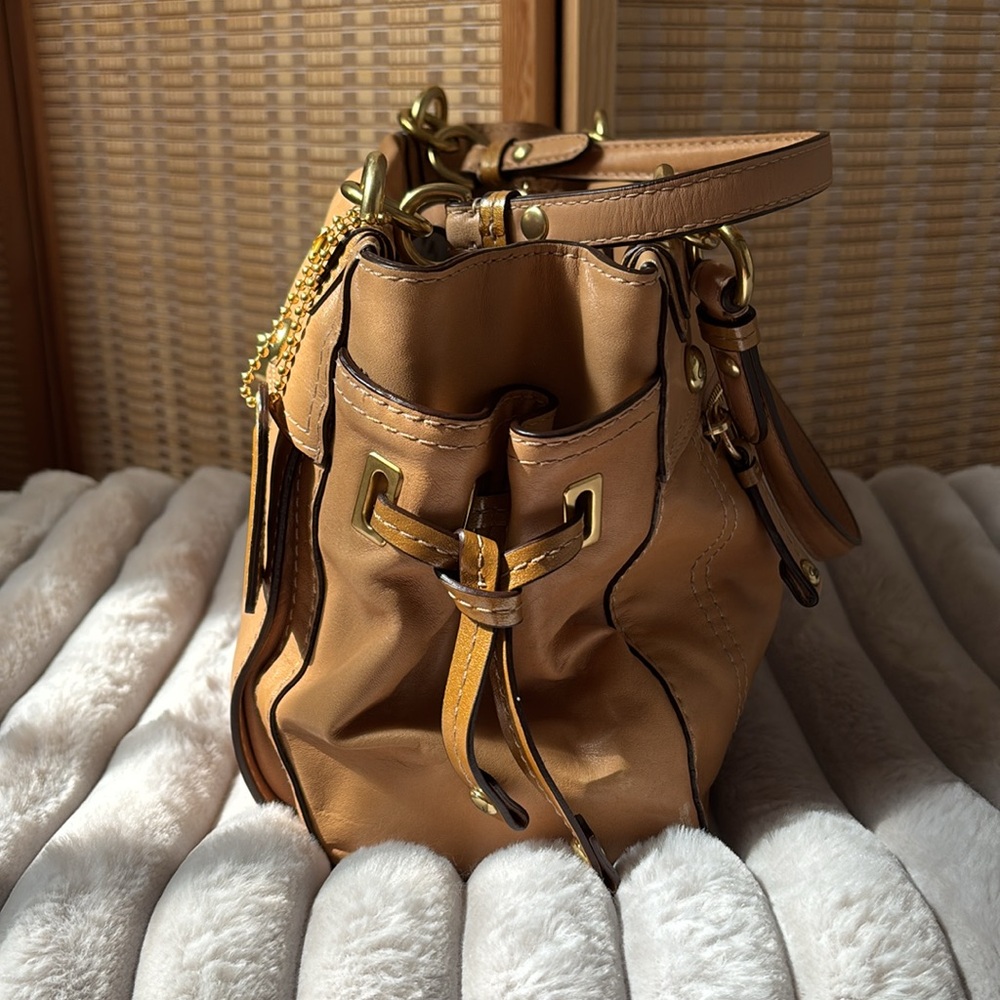Coach Tan Leather Satchel 14522 - Picture 6 of 15